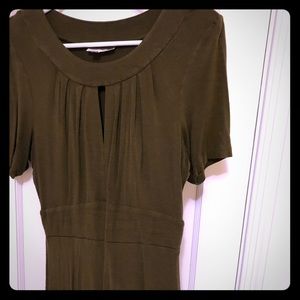 Olive green cotton keyhole top from Halogen